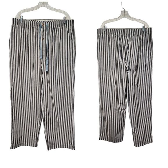 CREMIEUX LOUNGWEAR PLAID GRAY/BLUE ELASTIC DRAWSTRING PAJAMA PANTS SIZE XL - Picture 1 of 6